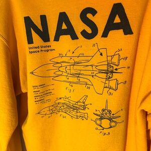 Mustard yellow NASA sweatshirt